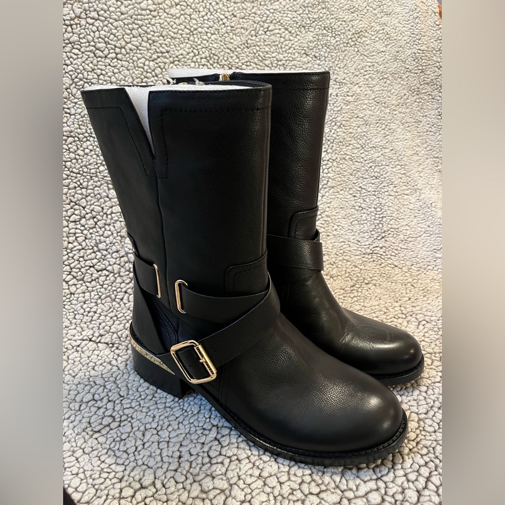 Vince Camuto Black Leather Ankle Boots W 9